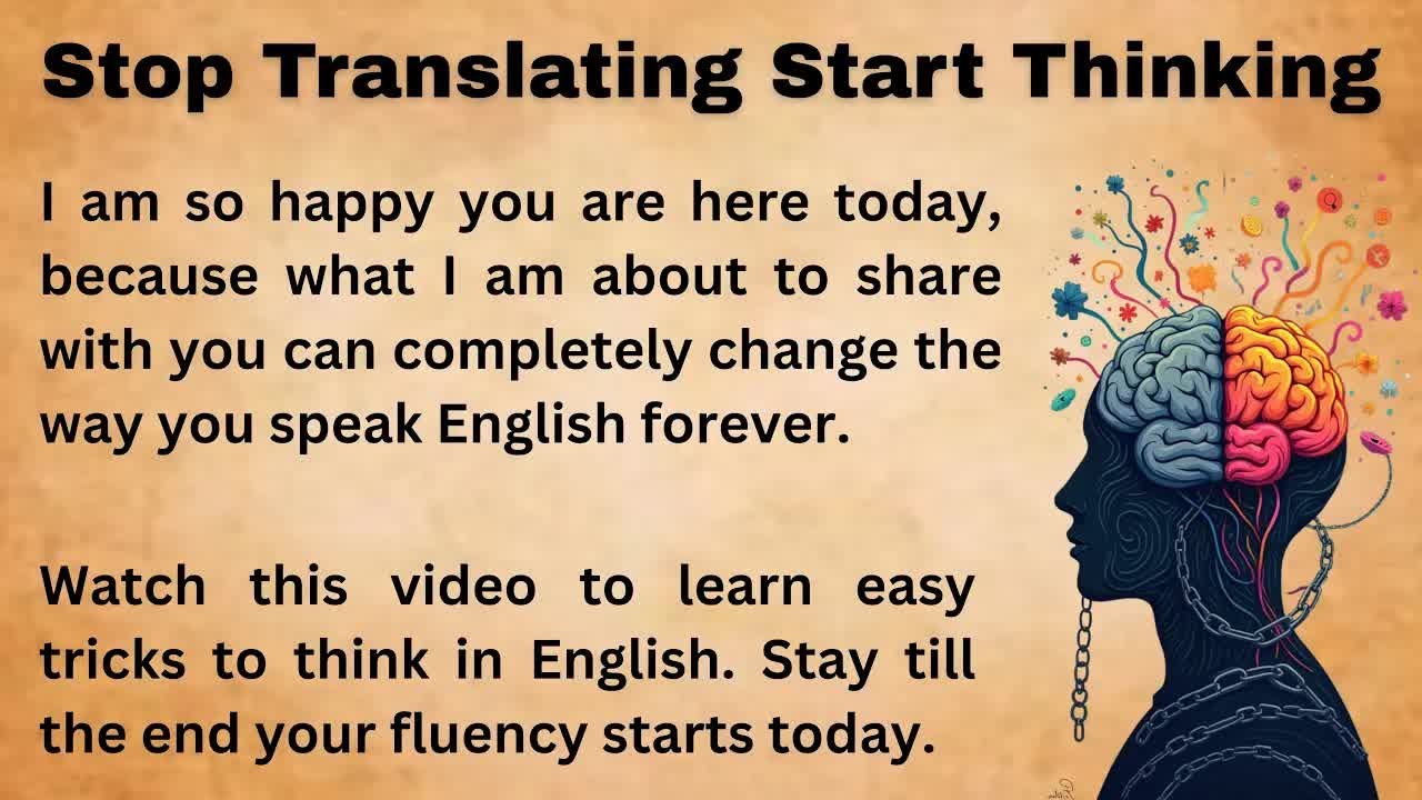 Easy Tips to Think in English | Listen and Practice | Graded Reader