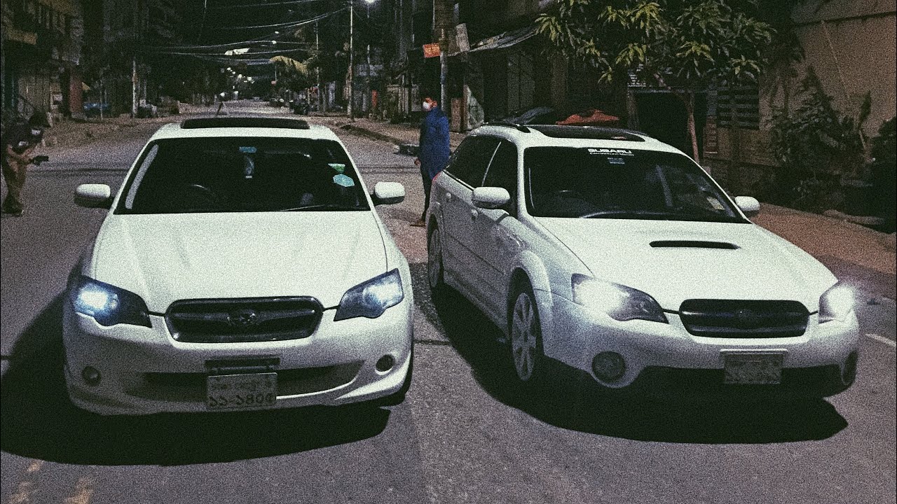 06&rsquo; Subaru Legacy SpecB & Outback XT Dhaka night run. AWD ARMY
