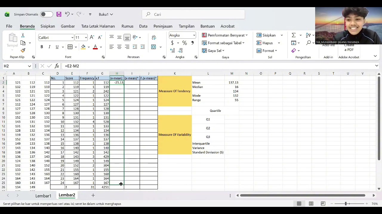 Tutorial Video Statistic Measure of Central Tendency, Measure of Variability, and Polygon