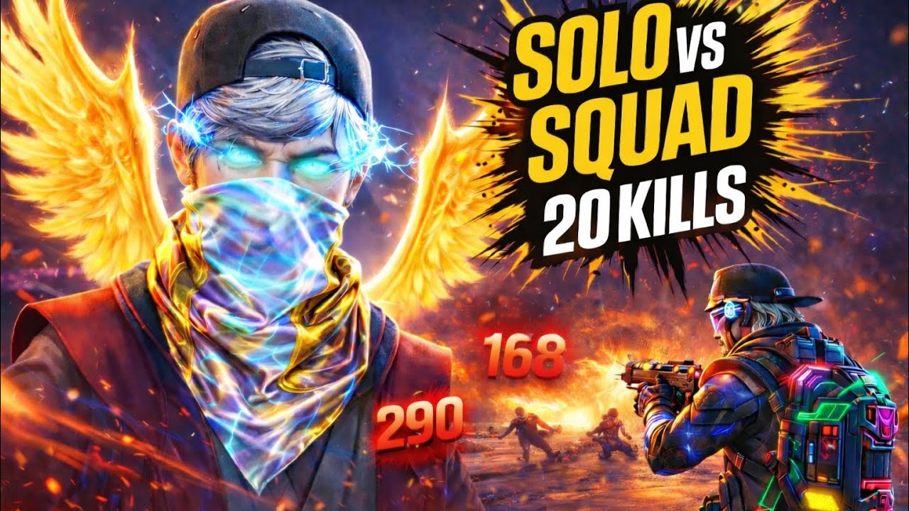  SOLO VS SQUAD GOD LEVEL GAMEPLAY 🤯🤯| GARENA FREE FIRE  #FreeFire# #gameplay #viralvideos 