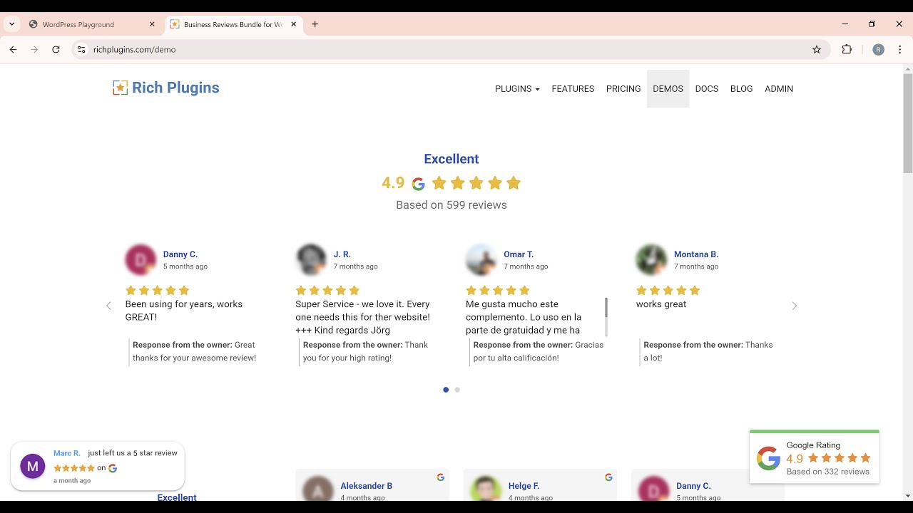 Easy and fast way to show Google reviews on a WordPress website in 2025