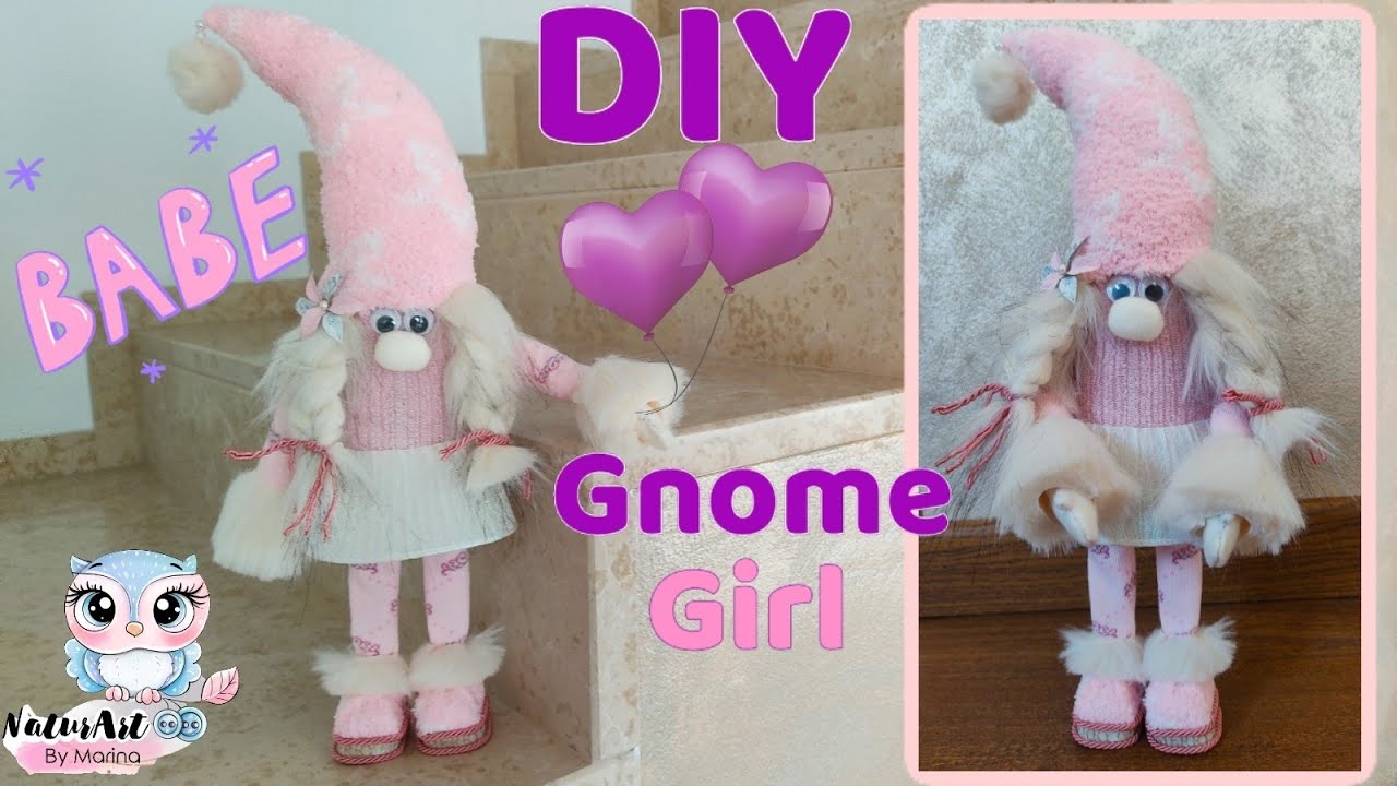 GNOMO💝  di NATALE🌠Fai Da Te  Gnoma  di Natale DIY Gnome Girl🎀 DECORATIONS!!