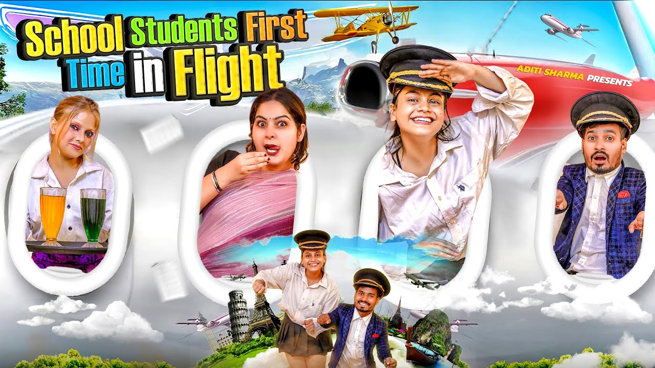 School Students First Time In Flight || Aditi Sharma