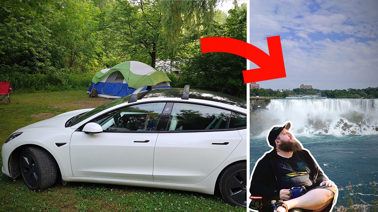 Tesla Model 3 Car Camping & Exploring Niagra Falls!