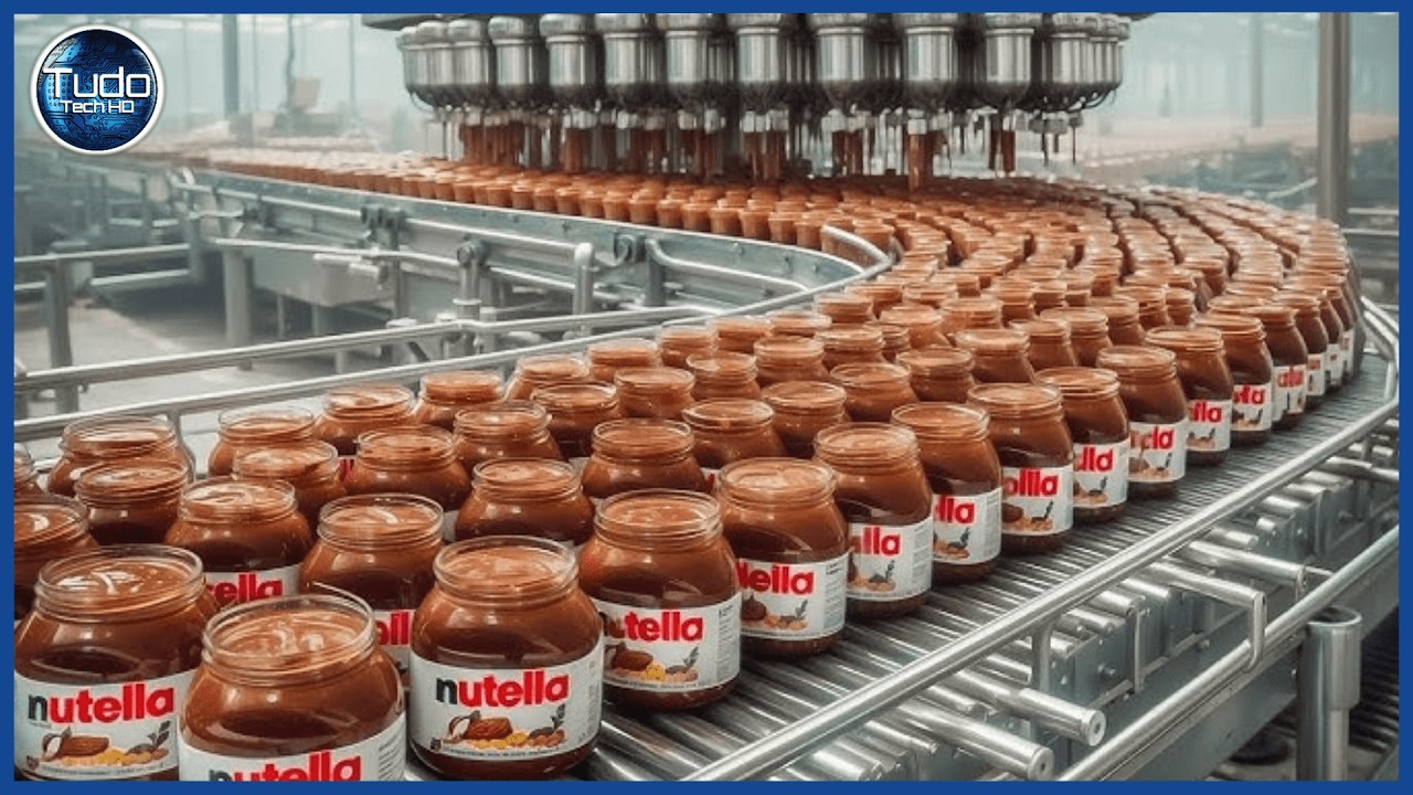 Como é Feita a NUTELLA com Avelãs – Incrível Processo Industrial de Fabricação da Nutella