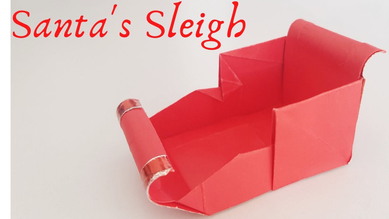 How to fold Santa's sleigh//종이 접기 산타의 썰매//摺紙聖誕老人的雪橇//折り紙サンタのそり