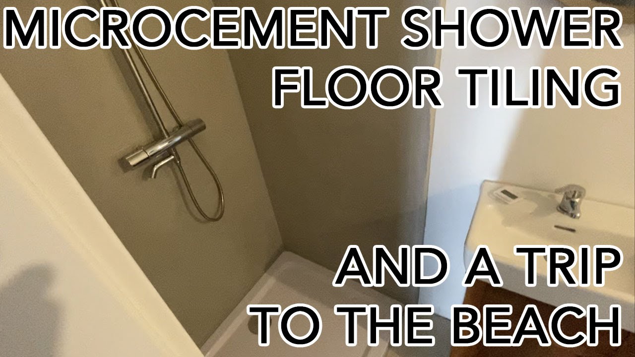 Microcement shower, tiled floor - the finished bathroom, and a quick trip to the beach at Lerici!