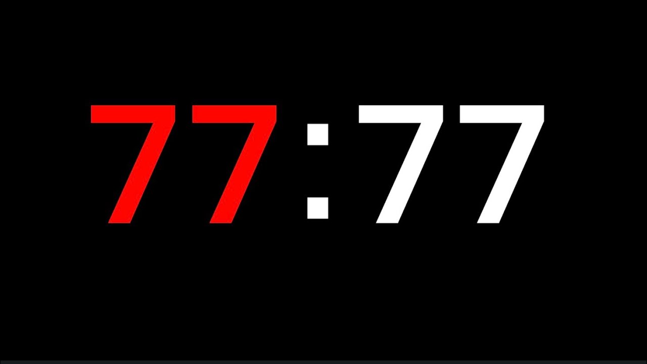 Таймер счастливого обратного отсчёта 77:77 | с индикатором прогресса