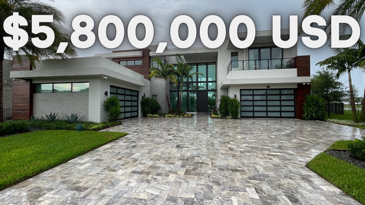 Tour por dentro de una casa de $5,800,000 | Casas Nuevas en Florida