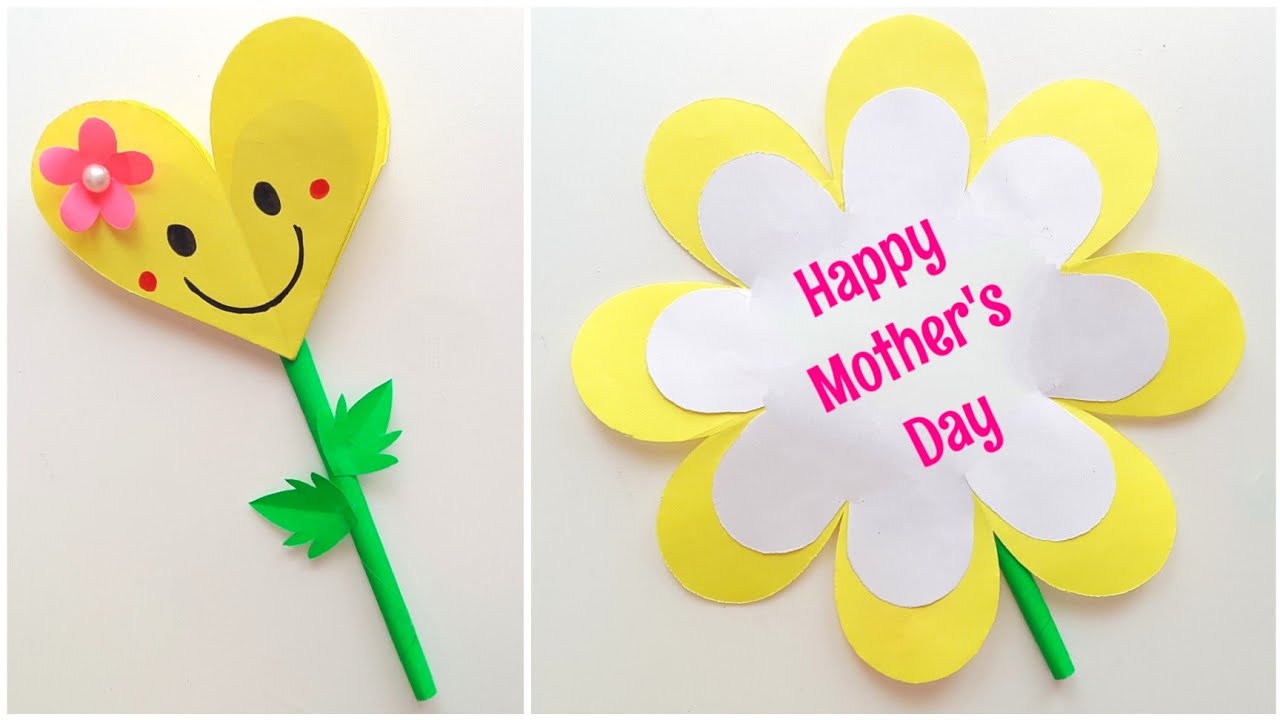 Beautiful Mother's Day Gift Card • Smiley mother's day card idea • how to make mother's day gift diy