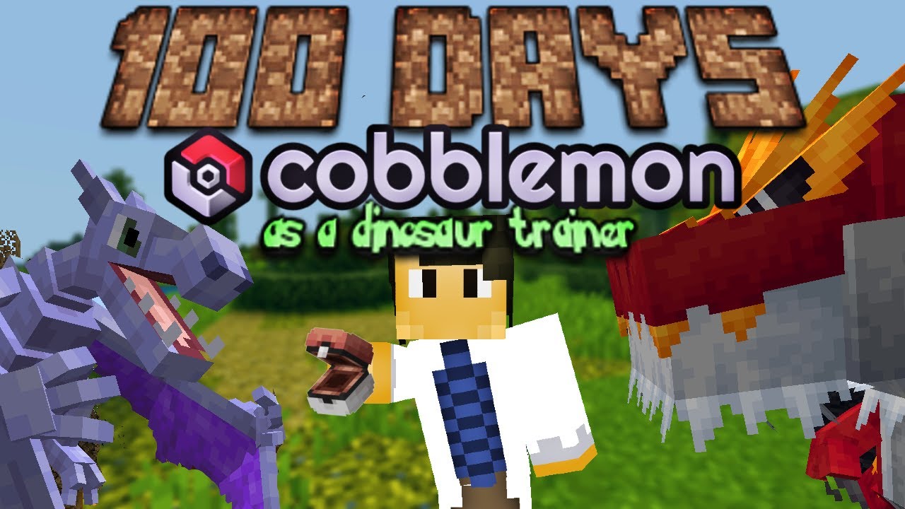I Spent 100 Days in Cobblemon as a DINOSAUR POKEMON TRAINER