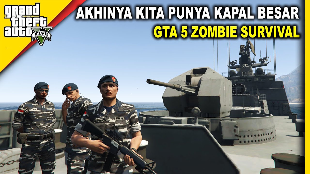 DAPET KAPAL SUPER BESAR LENGKAP PERSENJ4TA4N - GTA 5 ZOMBIE SURVIVAL #182
