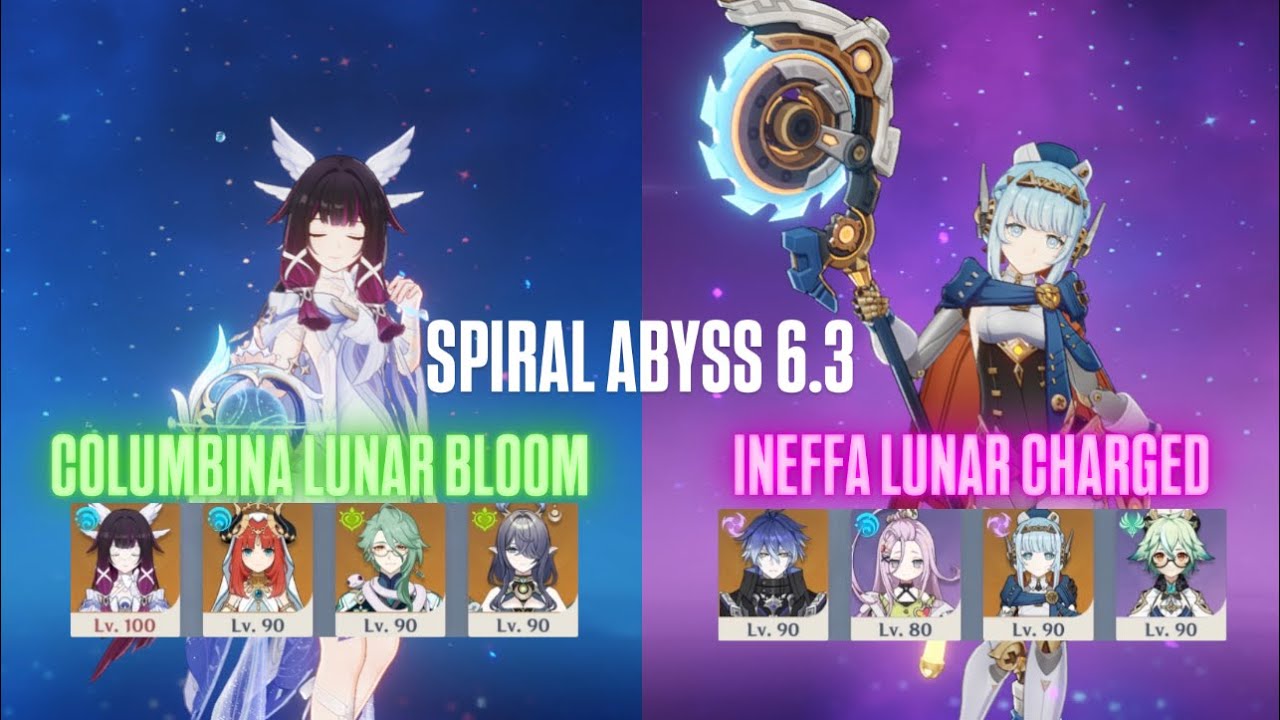 Spiral Abyss 6.3 | C1 Columbina Lunar Bloom & C0 Ineffa Lunar Charged | Genshin Impact