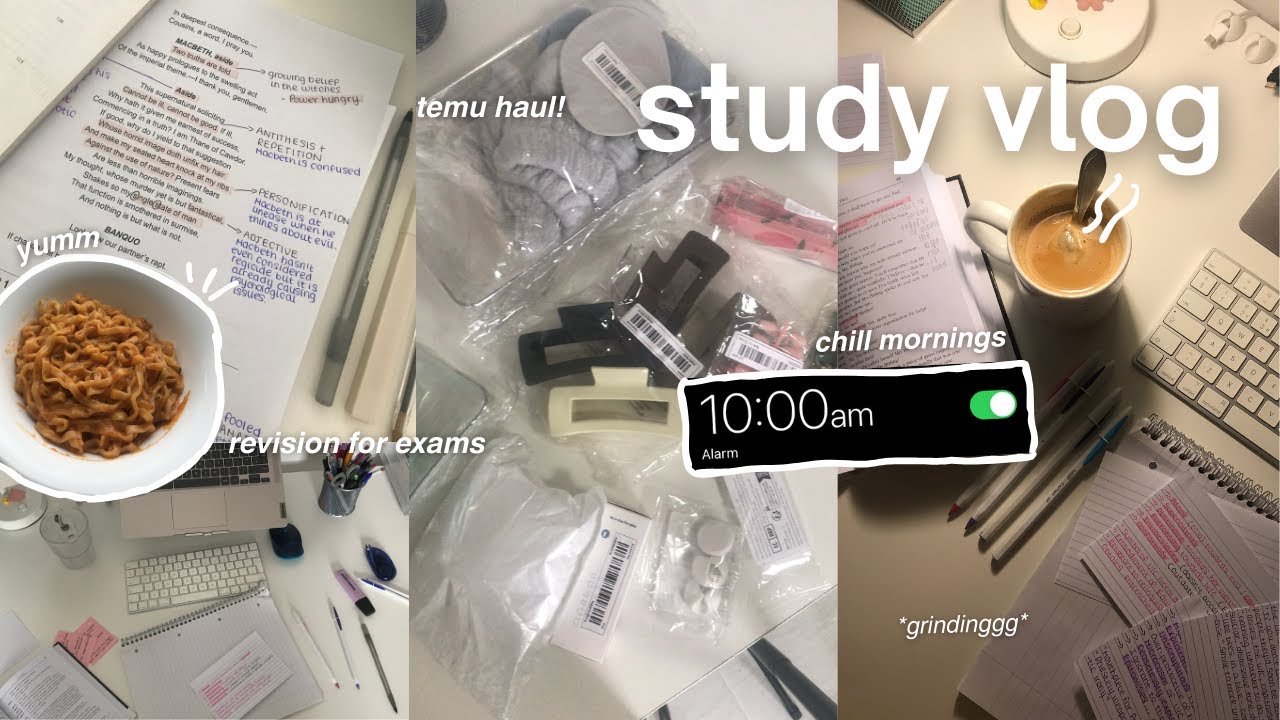 GCSE STUDY VLOG | productive days, GCSE countdown, temu haul