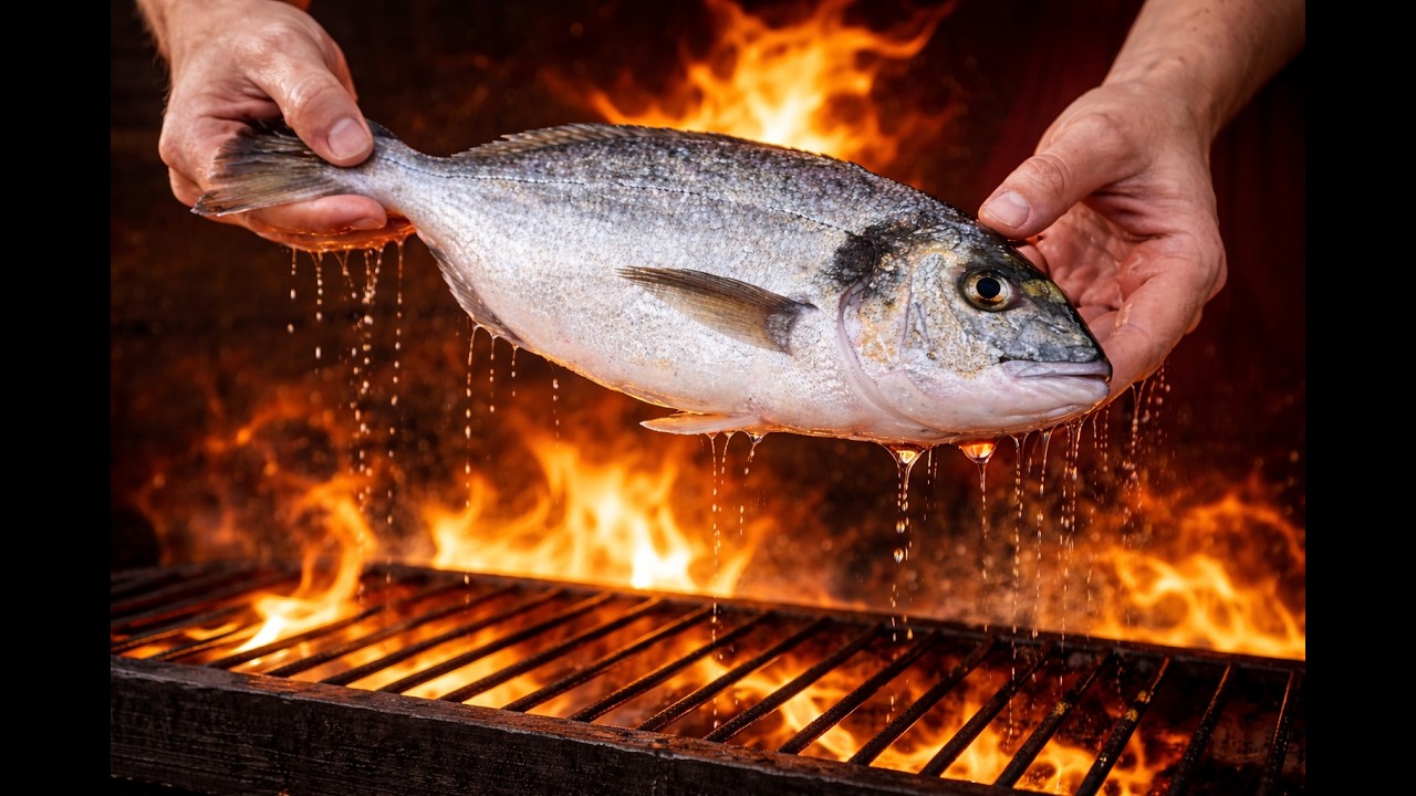 Ep 13-30 | Grilled Dorado Fish Over the FIRE | Grilled Sea Bream Recipe