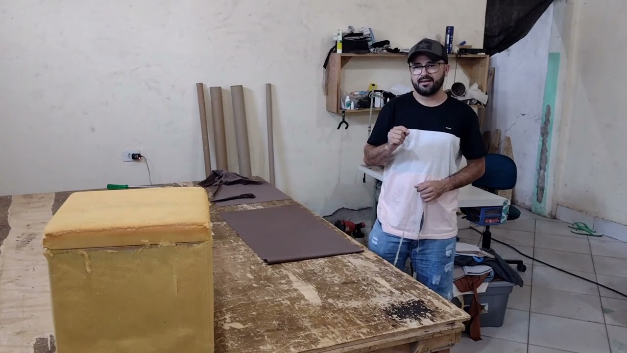 COMO REFORMAR UM PUFF SEM TIRANDO A MEDIDA DIRETO DA MADEIRA, DIY