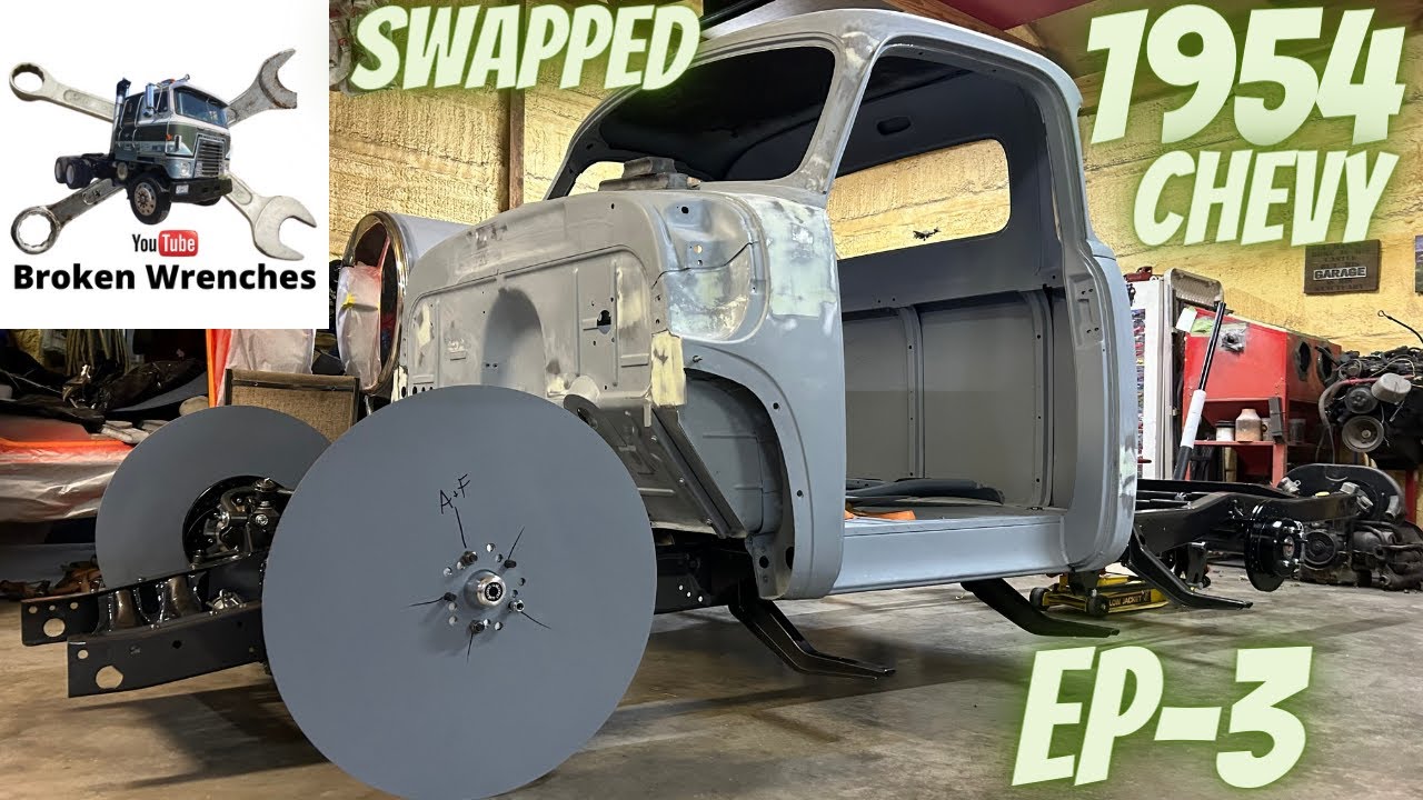 1954 Chevy 3100. LS swapped cruiser. Fixing cab stuff and building a bagged chassis. Episode #3