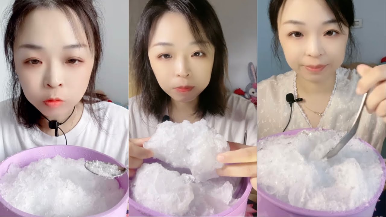 White Ice Eating ASMR | Crushed Ice | Ice Eating