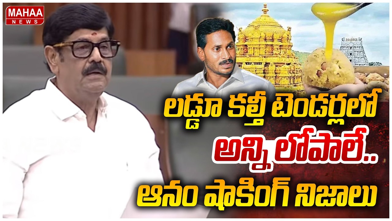 లడ్డూ కల్తీ టెండర్లలో అన్ని లోపాలే..ఆనం షాకింగ్ నిజాలు | Anam Ramanarayana Reddy Speech | Mahaa News