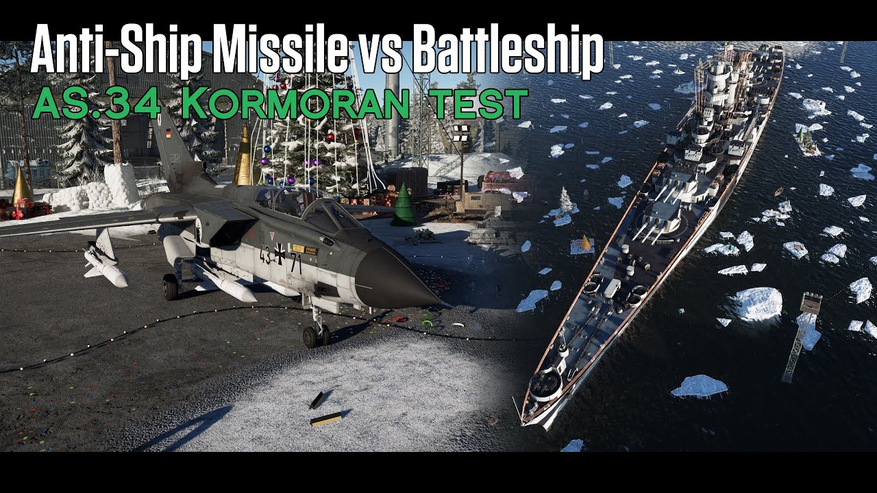[War Thunder Test] Anti-Ship Missile vs Battleship