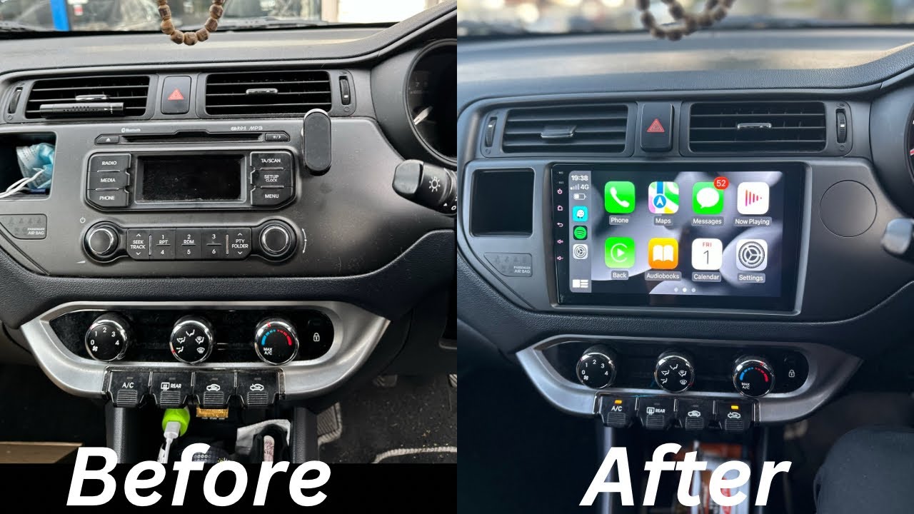 KIA RIO 2011-2016 Apple CarPlay Android Auto Sat-Nav WIFI Bluetooth Apps Headunit Upgrade Install