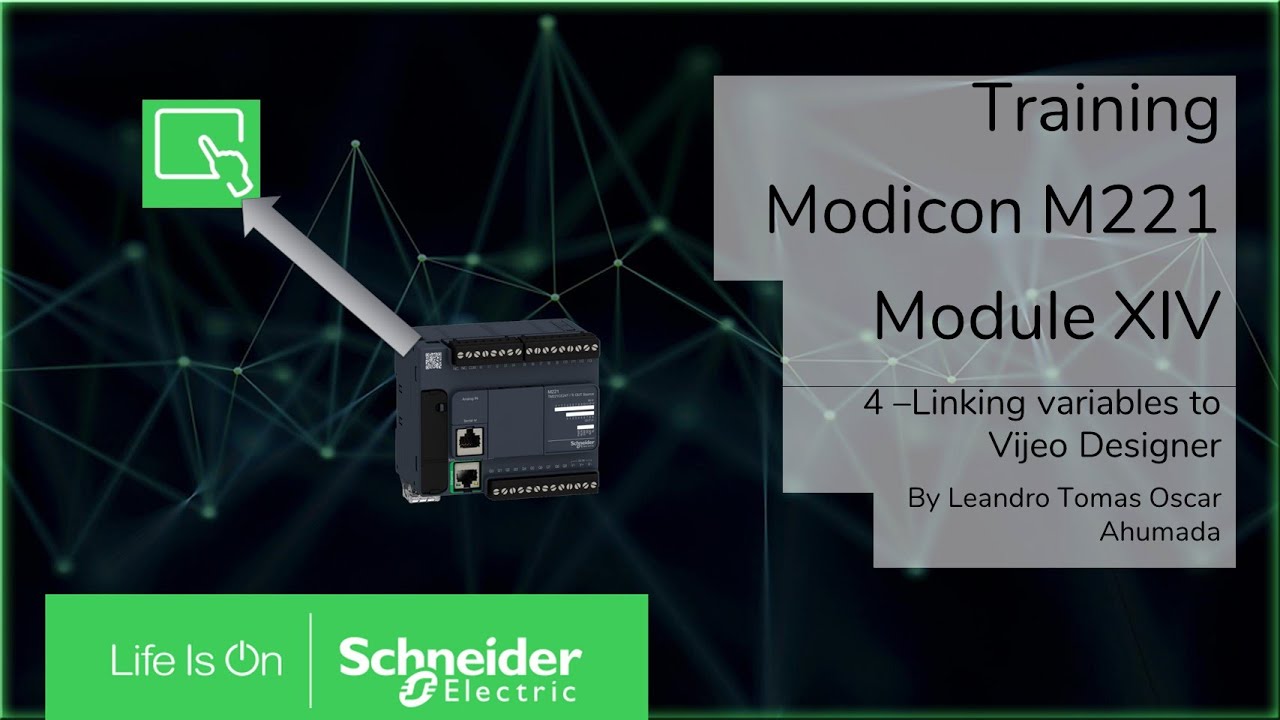 Обучение - M221 - M14.4 Связывание переменных из Machine Expert Basic с Vijeo Designer
