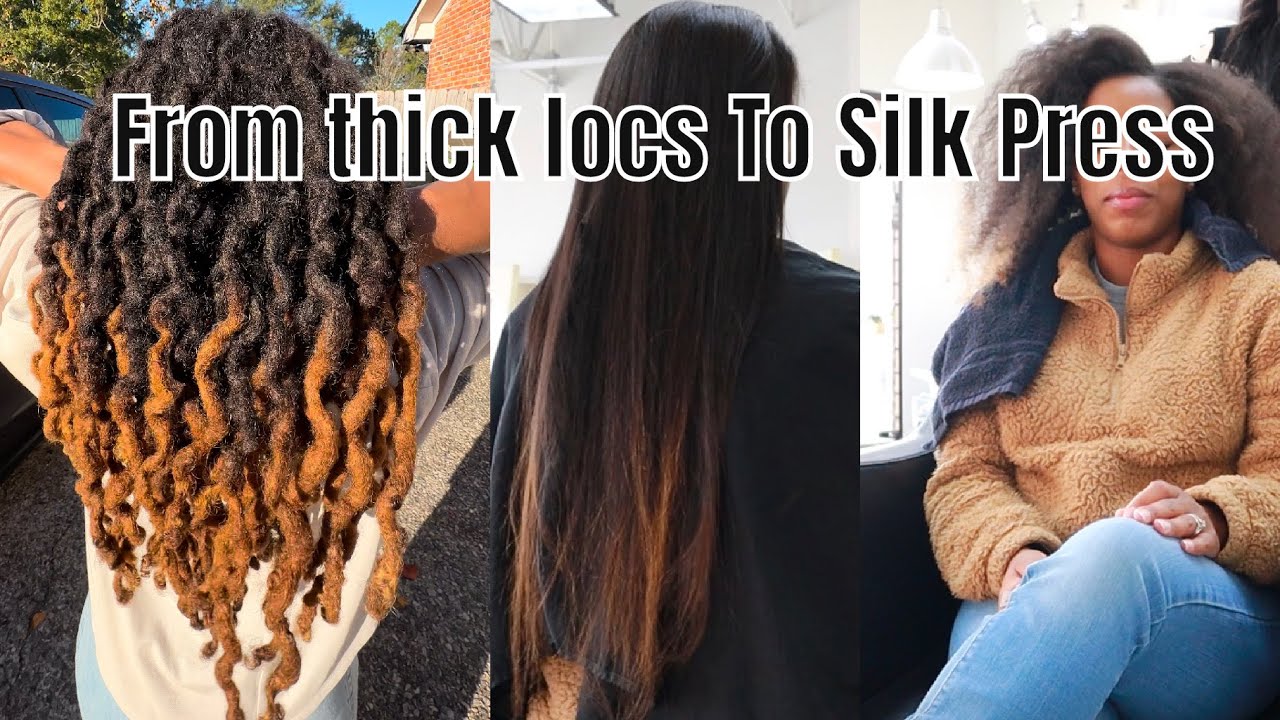 From Thick Long Locs To Silk Press After Almost 5 Years With Locs Salon Visit | VLOG