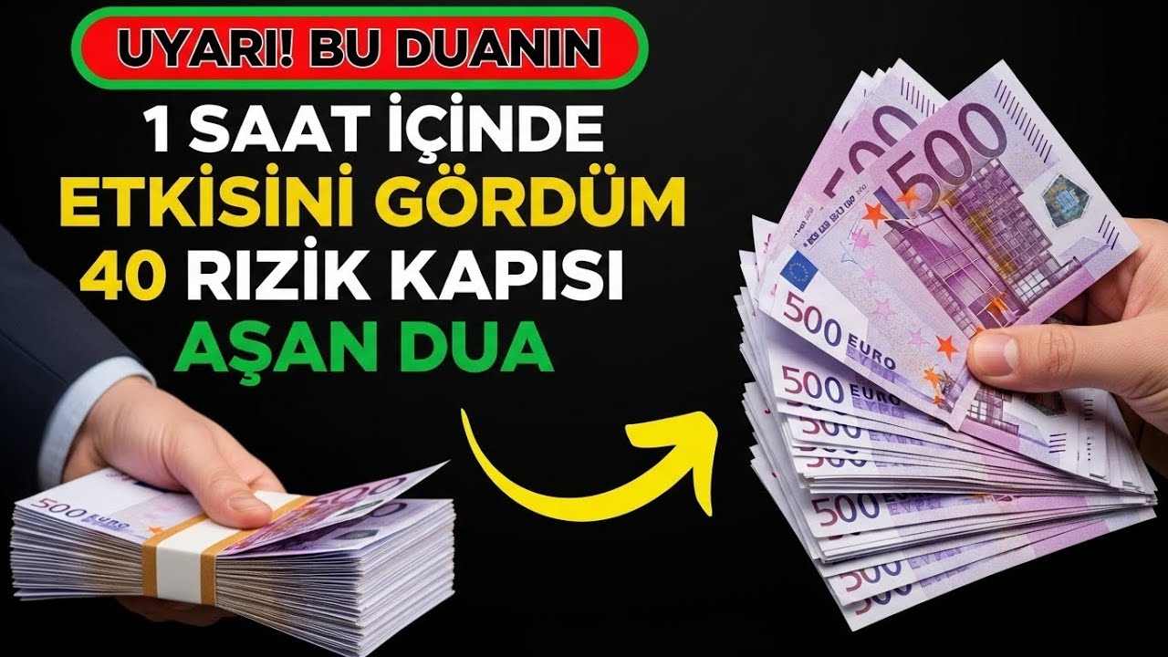 UYARI ! BU DUANIN 1 SAAT İÇİNDE ETKİSİNİ GÖRDÜM 40 RIZIK KAPISI AÇAN DUA !
