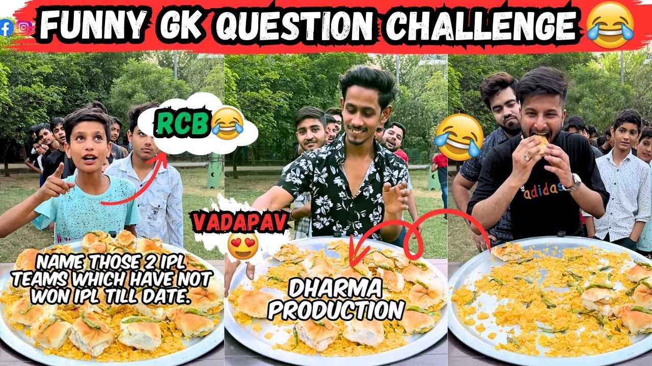 Very Funny & Knowledgeable Questions 😂 GK Question Challenge For Vada Pav 😍😋 | Sahil Khan NT #funny