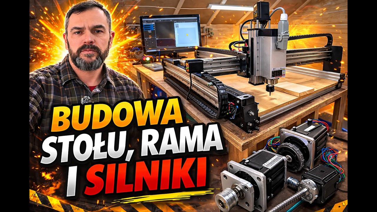 Budowa plotera CNC. Cz. II - Stół, rama i silniki.