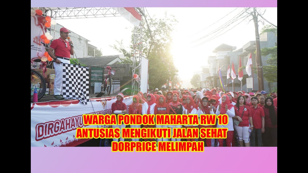 MEMPERINGATI HUT RI YG KE 80, PERUMAHAN PD. MAHARTA RW 10 MENGADAKAN JALAN SEHAT DAN PENTAS SENI