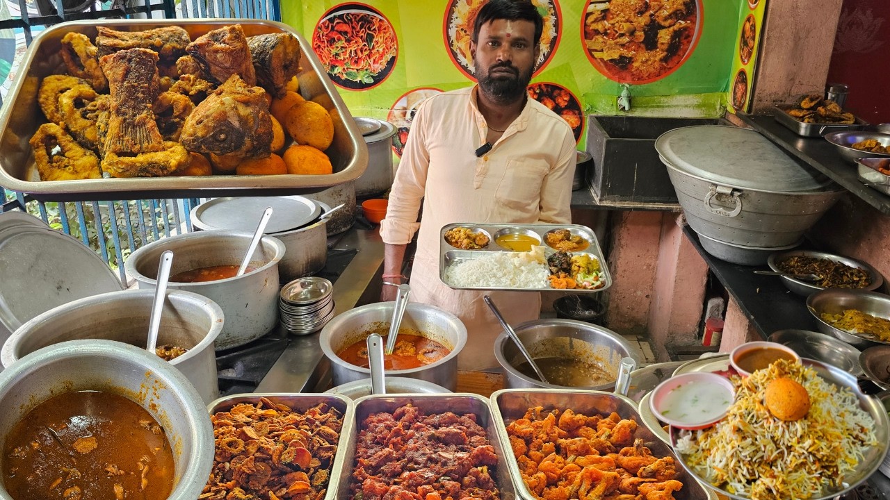 Unlimited Thali Rs. 60/- Only | Best Veg & Nonveg Meal In Bhubaneswar | Street Food India