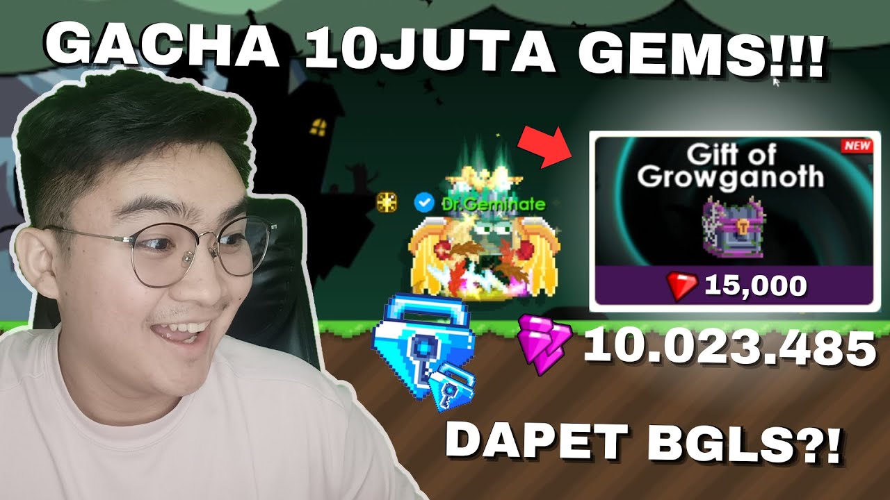 GACHA 10 JUTA GEMS!! DAPAT BGLS DI HALLOWEEN?! | Growtopia Halloween 2024 Profit