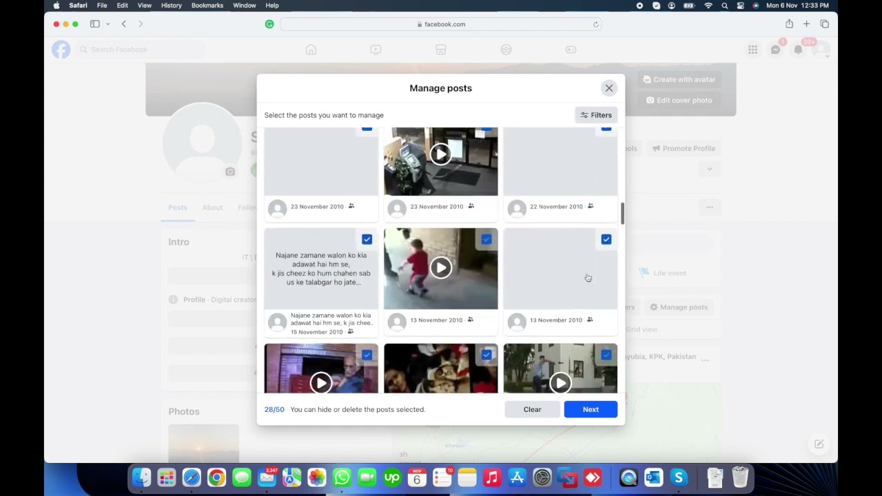 How to delete Facebook posts in bulk