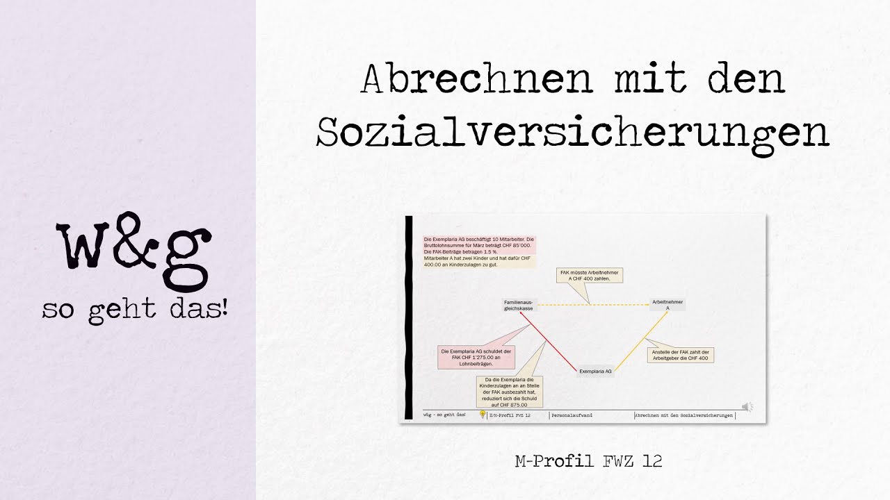 FWZ 12 Personalaufwand - #3 Abrechnen mit den Sozialversicherungen