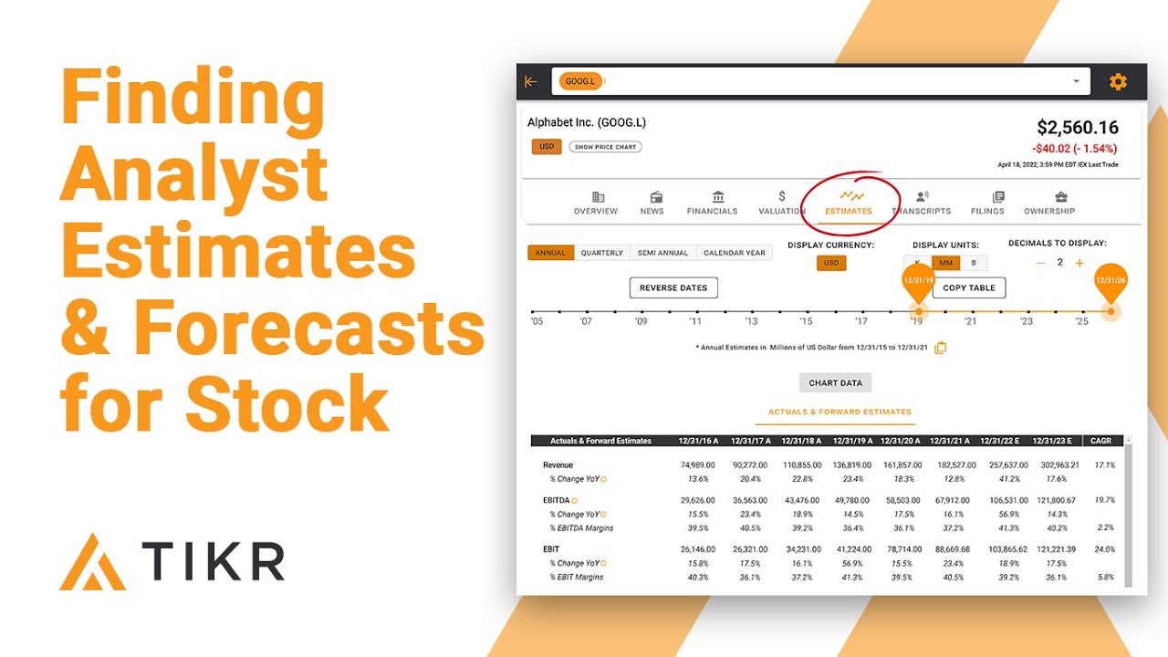 How to find Wall Street analyst estimates & forecasts for stocks