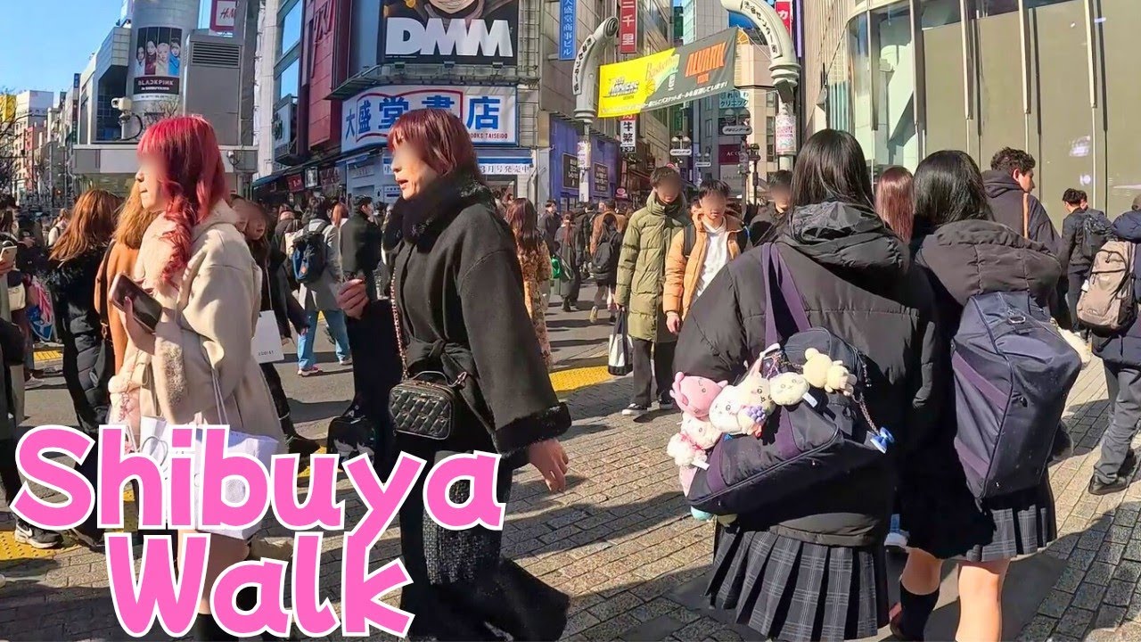 [Shibuya] Tokyo Winter Walk | Exploring Scramble Crossing and Center-gai 32 min [4K]