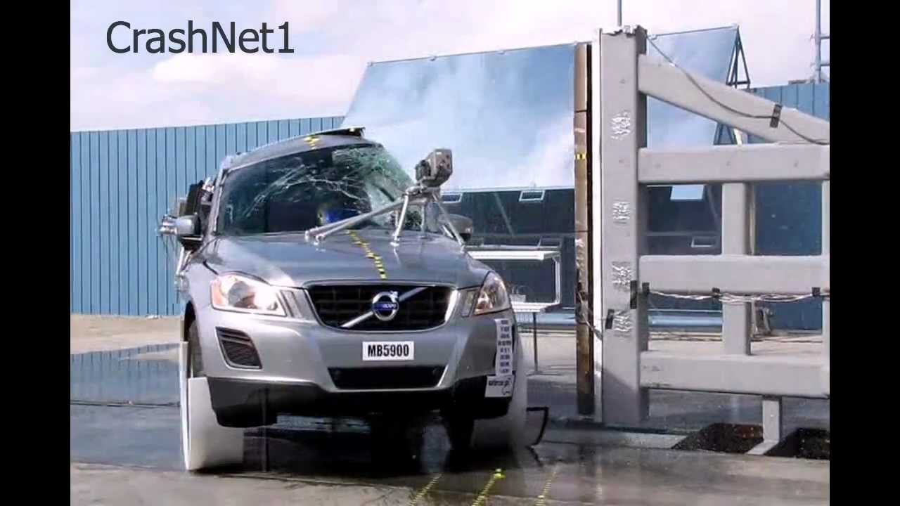 Volvo XC60 | 2011 | NCAP Pole Crash Test by NHTSA | High Speed Camera | CrashNet1