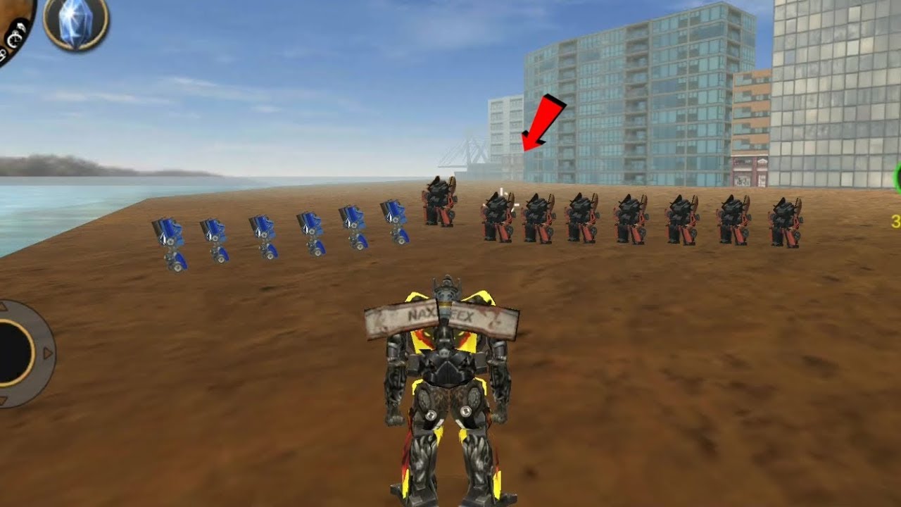 Vegas Crime Simulator - (Transformer vs Robots Car ) - Naxeex Robot  vs Robots car - Gameplay HD