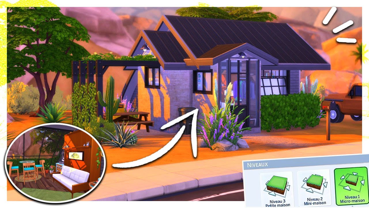 Micro Maison pour 3 Sims | Challenge construction SIMS 4