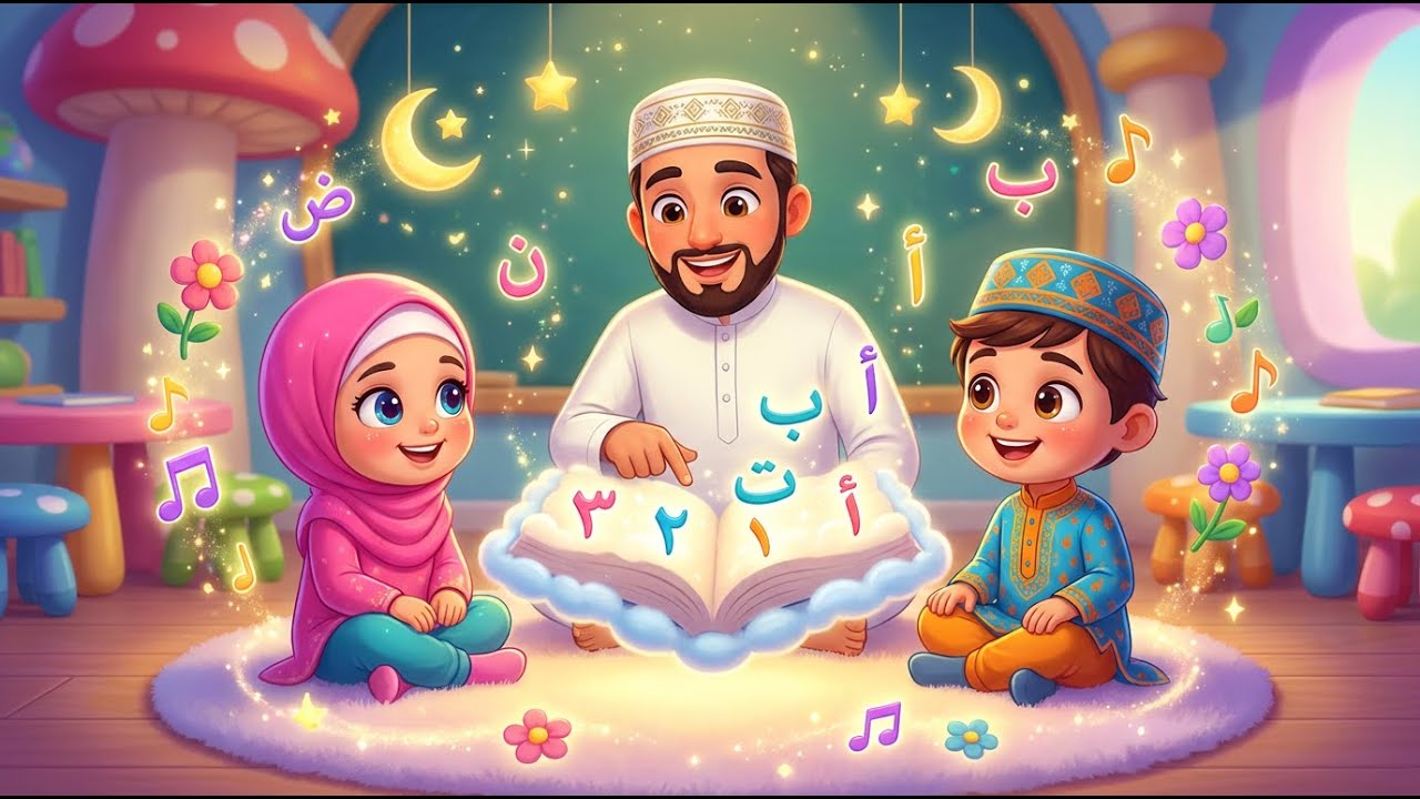 Alif Ba Ta Arabic Alphabet Song 🌈 | Islamic Kids Nasheed | Learn Arabic with Fun & Faith