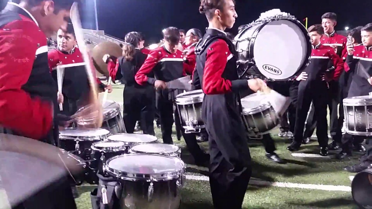 Rivera ECHS 2017-2018 post pigskin drumline celebration