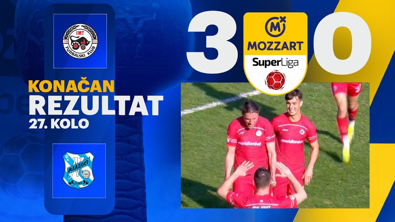 Mozzart Bet Super liga 2024/25 - 27.Kolo: IMT – MLADOST 3:0 (2:0)