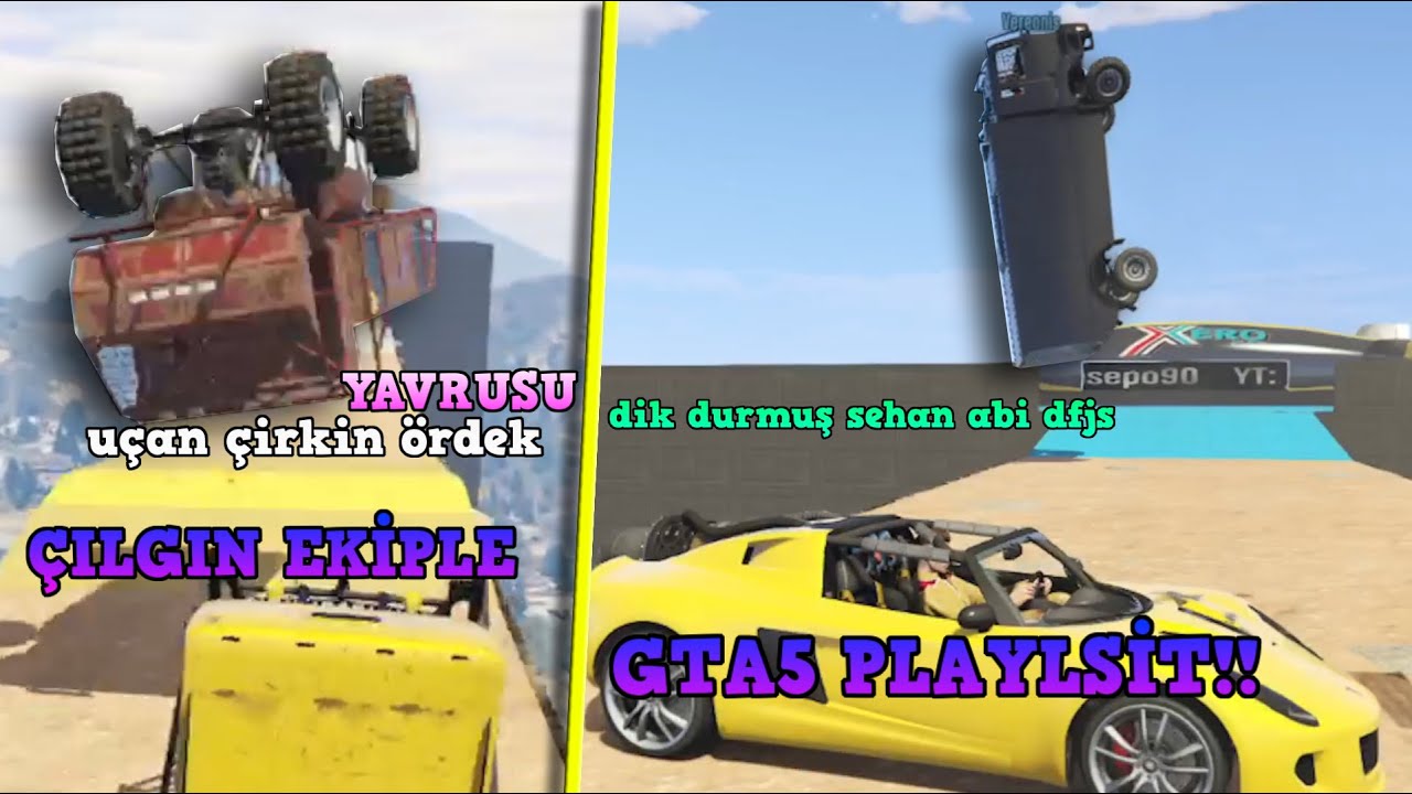 EKİPLE GTA5 PLAYLİST OYNUYORUZ EKİP HAVALARDA UCUŞYOR!!