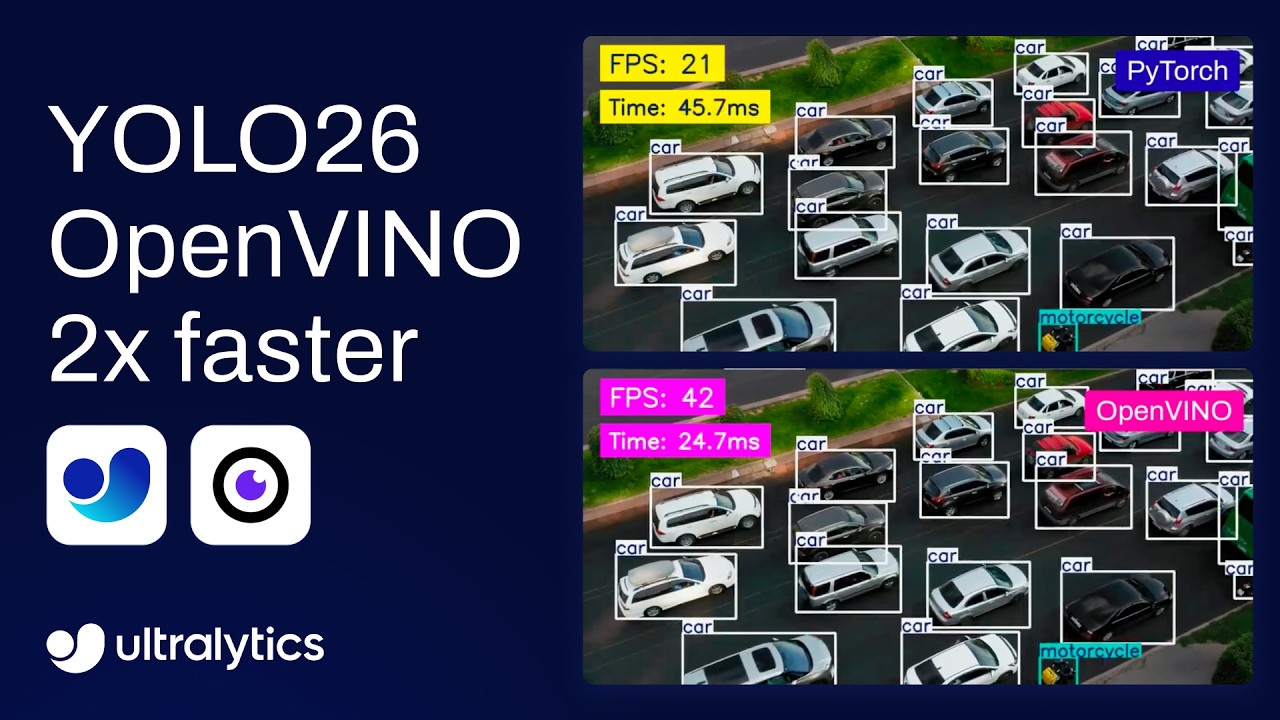 How to Speed Up Ultralytics YOLO26 Inference with Intel OpenVINO | PyTorch vs OpenVINO | ~2x Faster⚡