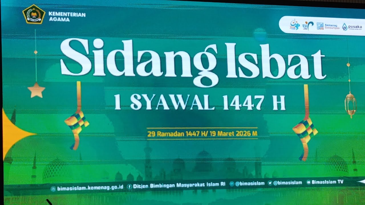 Live‼️ Sidang Isbat 1 Syawal 1447 H
