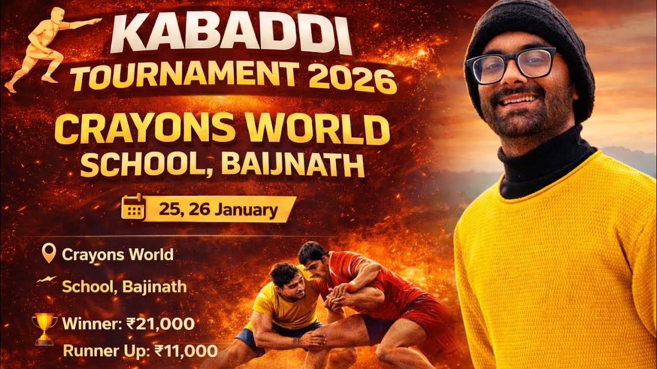 Crayons World School Kabaddi Tournament || Baijnath Wala Vlog ||