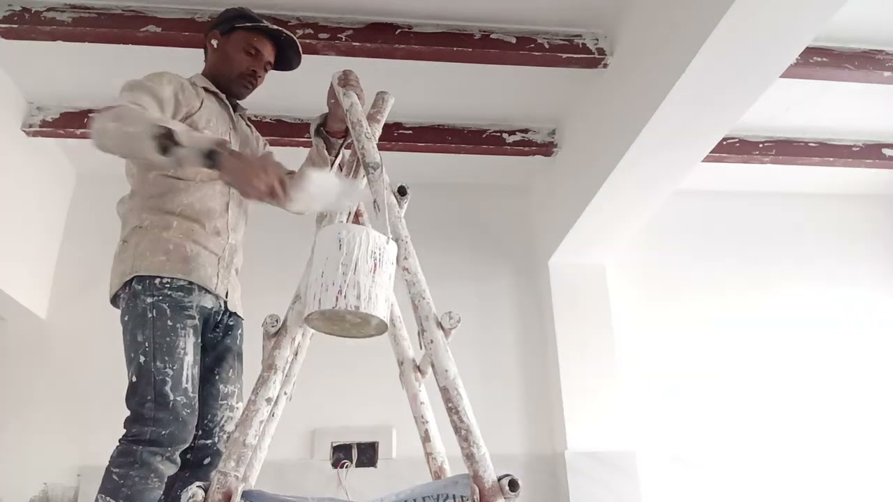 कमरे का छत  वाइट पेंट कर रहा हूं 😀#video#viral#trending#HariGovind_painter 2612_vlogs 🙏😀