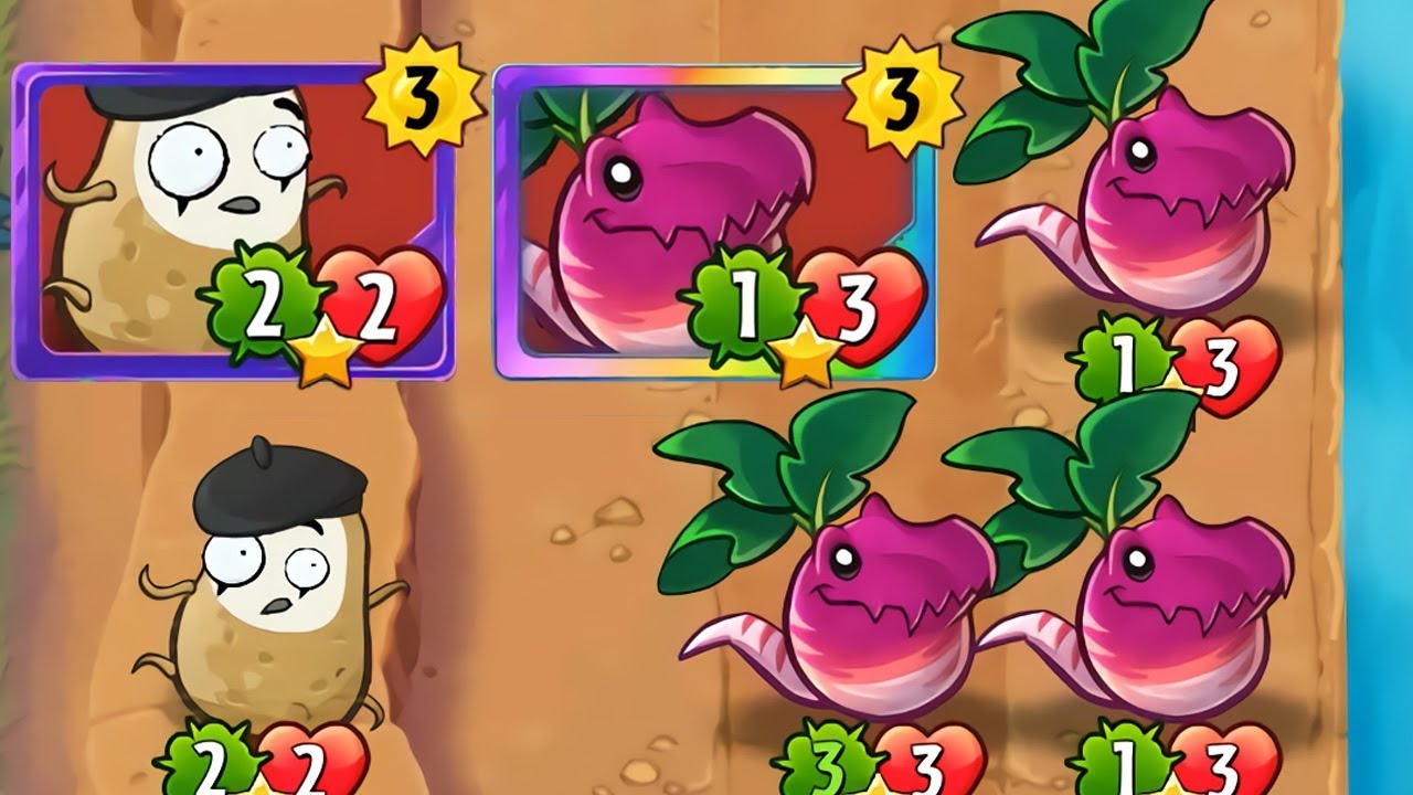 Plants vs Zombies Heroes - Veloci-Radish and Imitater Gameplay with Shelf Mushroom + Jelly Bean