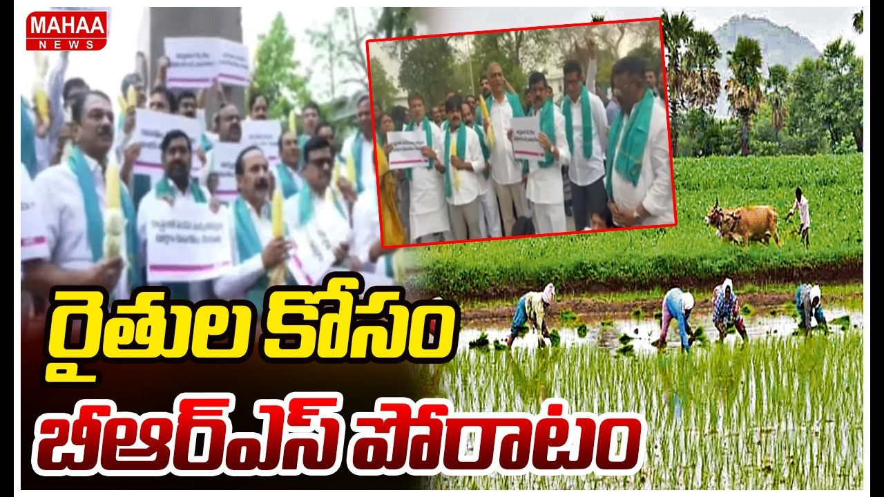 రైతుల కోసం బి ఆర్ ఎస్ పోరాటం | BRS Raises Voice for Maize Farmers | Protest Held | Mahaa News